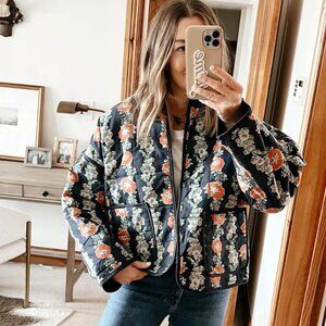Free People Chloe Floral Print Jacket - SMALL